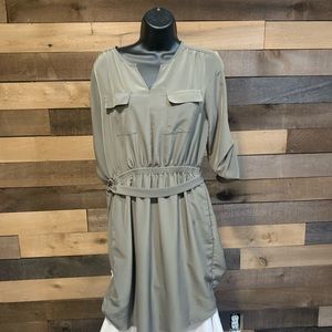 Mossimo olive midi dress